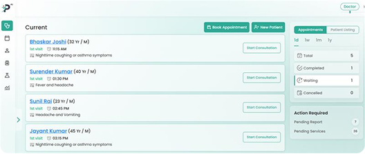 Unified billing across consultations, pharmacy, and diagnostics screenshot